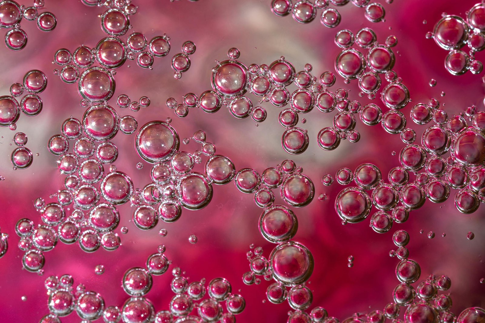 Red Pink Jelly Bubbles Background