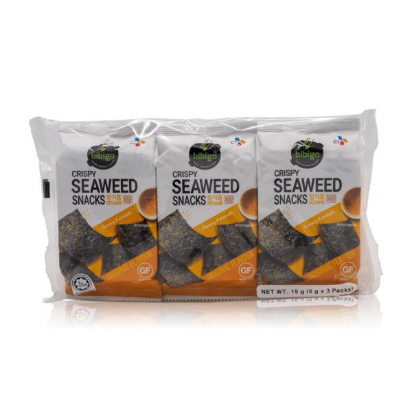 Crispy Seaweed Snacks Sesame - Bibigo - 3x5g