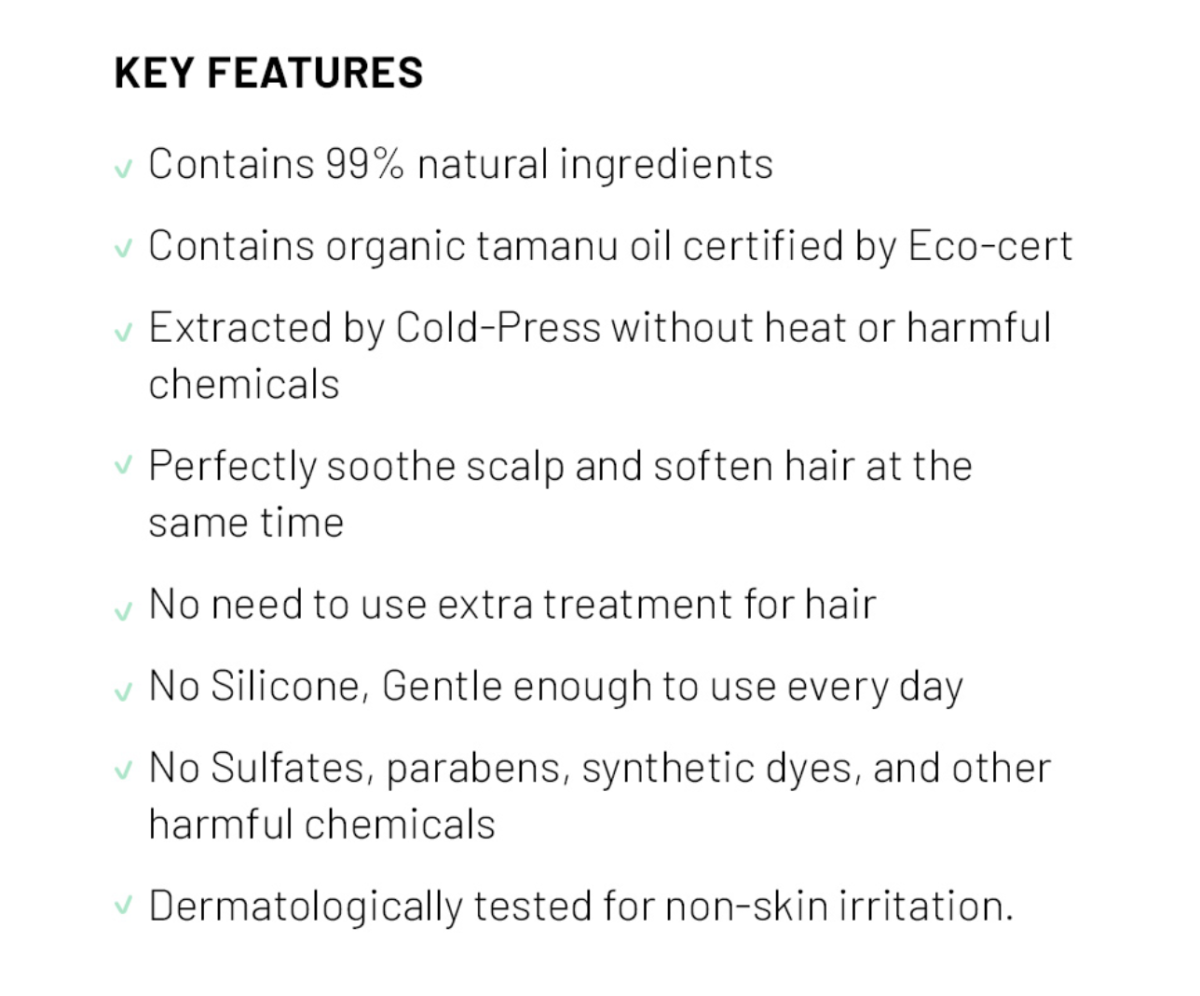 Cold Press Tamanu Oil Soothing Scalp Pack 3 - Rated Green Cold Press Tamanu Oil Soothing Scalp Pack 3 - Rated Green