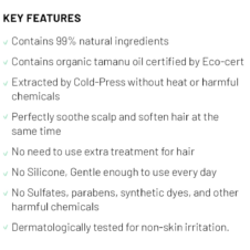 Cold Press Tamanu Oil Soothing Scalp Pack 3 - Rated Green