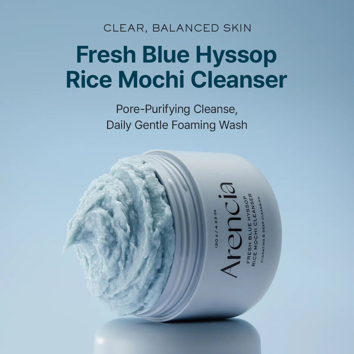 Arencia_Fresh Blue Hyssop Rice Mochi Cleanser_2 Arencia_Fresh Blue Hyssop Rice Mochi Cleanser_2