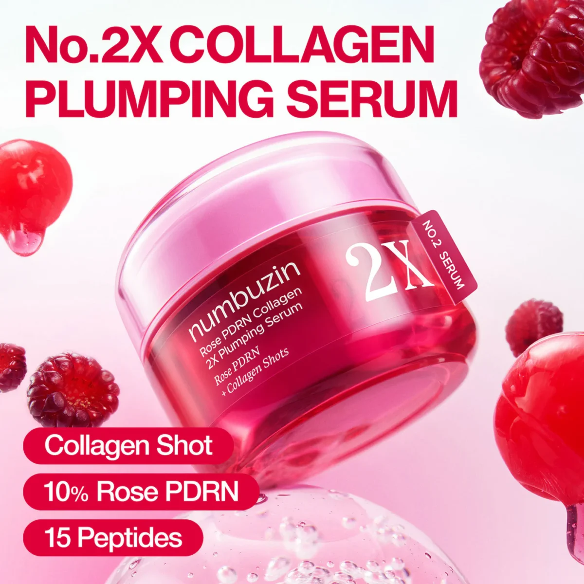 Numbuzin - No.2 Rose PDRN Collagen 2X Plumping Serum_2 Numbuzin - No.2 Rose PDRN Collagen 2X Plumping Serum_2