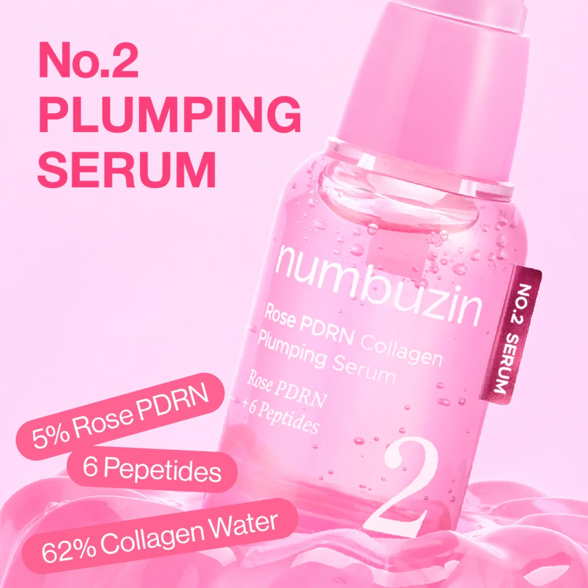 Numbuzin - No.2 Rose PDRN Collagen Plumping Serum_2 Numbuzin - No.2 Rose PDRN Collagen Plumping Serum_2