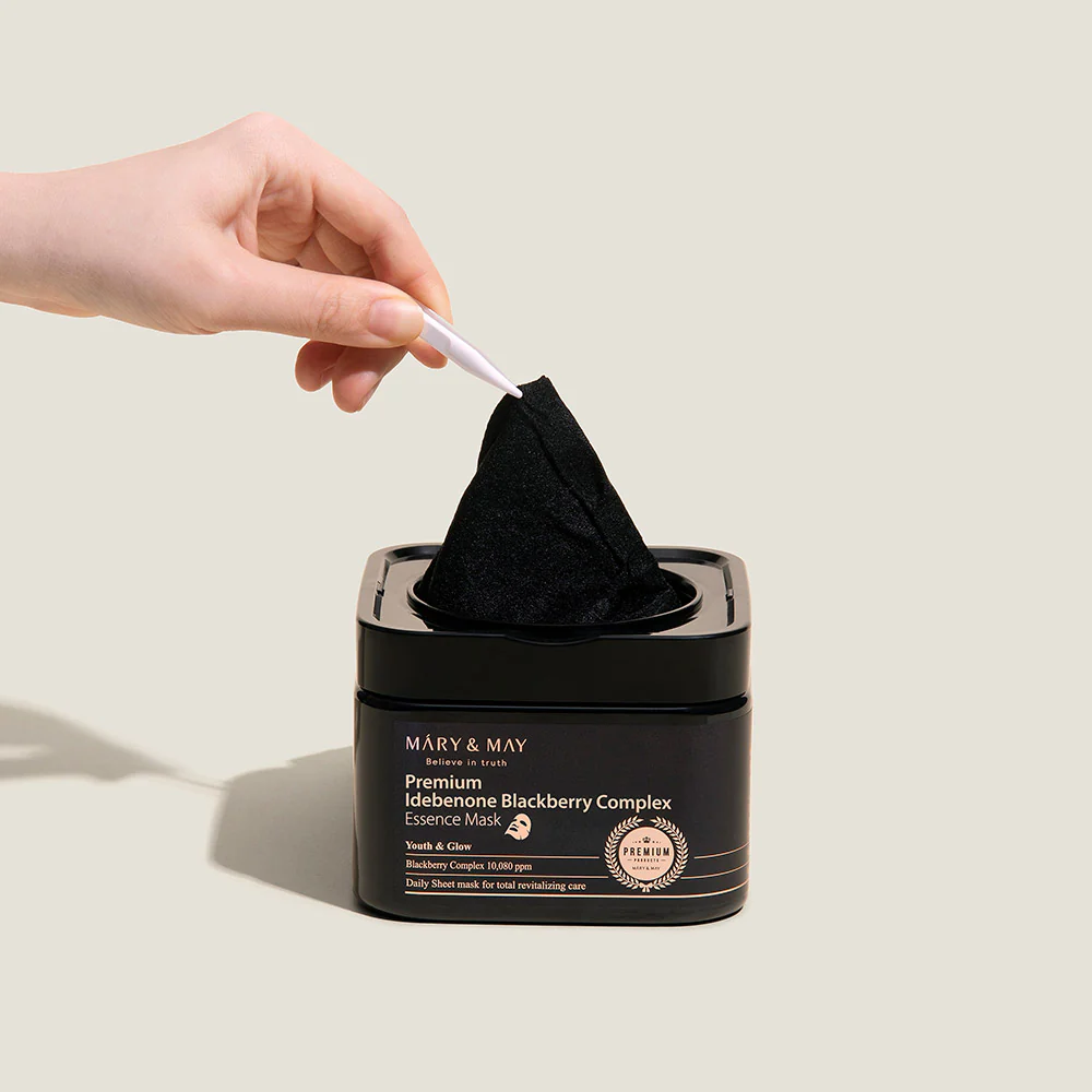 Mary&May Premium Idebenone Blackberry Complex Essence Mask_4 Mary&May Premium Idebenone Blackberry Complex Essence Mask_4