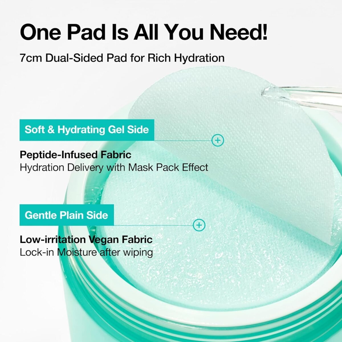 Anua - PDRN 100 Hyaluronic Acid Glow Pad_5 Anua - Lingettes illuminatrices à l'acide hyaluronique et au PDRN 100_5