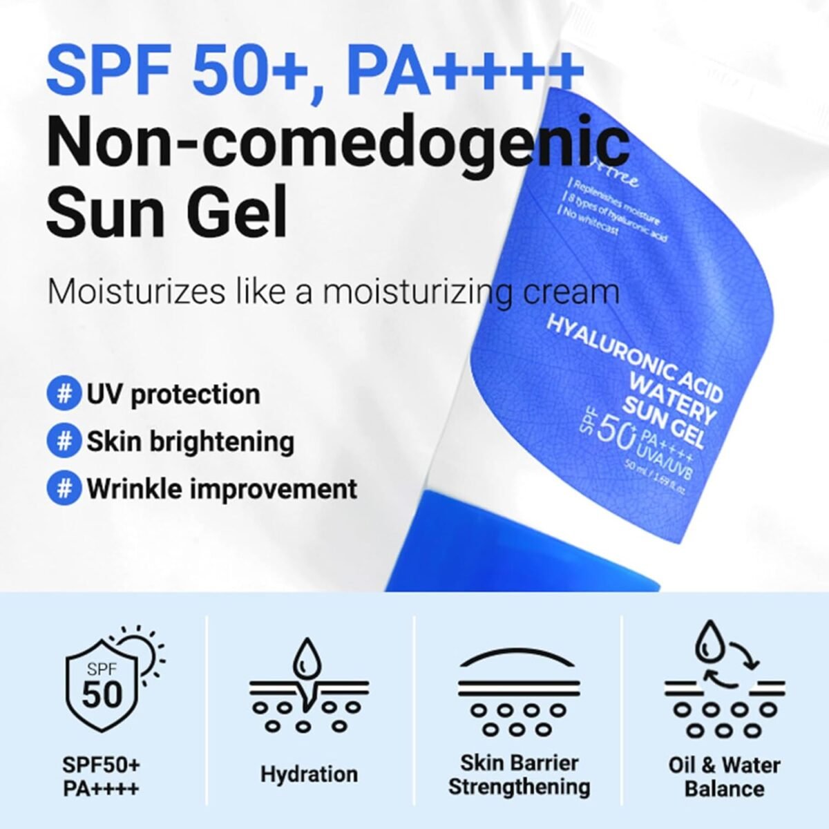 Isntree_Hyaluronic Acid Watery Sun Gel_3 Isntree_Gel solaire aqueux à l'acide hyaluronique_3