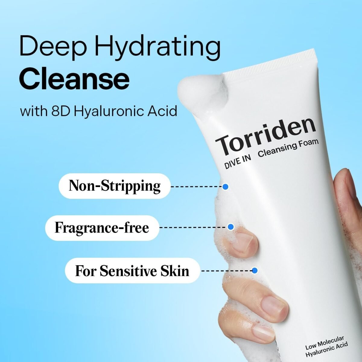 Torriden – DIVE-IN Low Molecular Hyaluronic Acid Cleansing Foam_2 Torriden – DIVE-IN Low Molecular Hyaluronic Acid Cleansing Foam_2