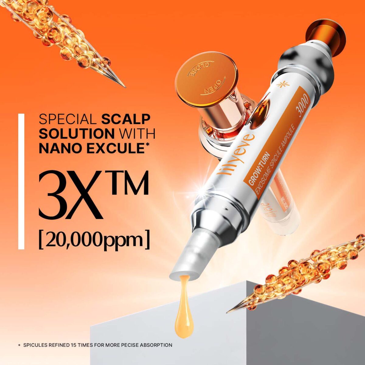 LILYEVE GrowTurn Exosome Spicule Ampoule 3000_2 LILYEVE GrowTurn Exosoom-spicule-ampul 3000_2