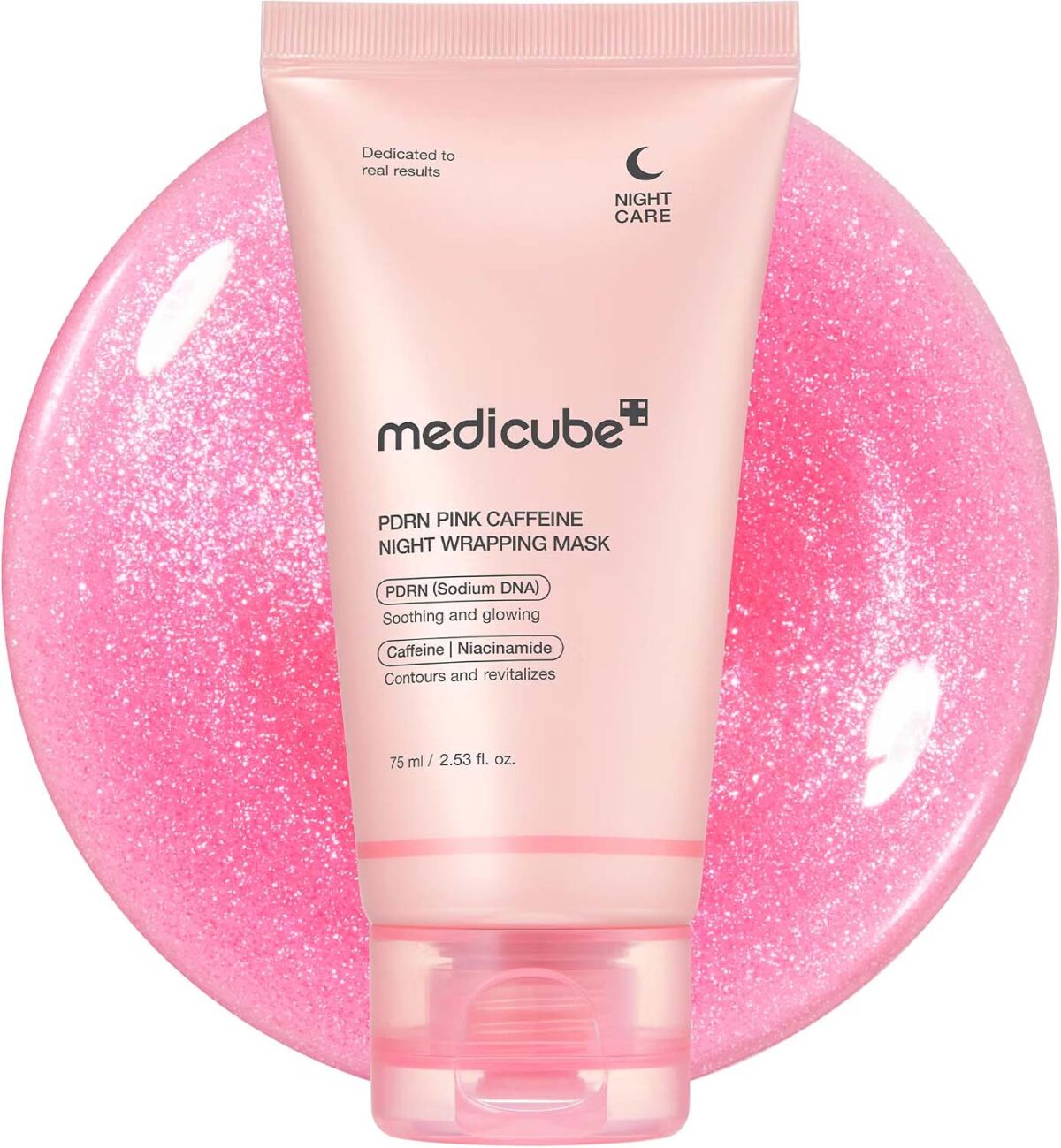 MEDICUBE PDRN Pink Caffeine Night Wrapping Mask_1 MEDICUBE PDRN Roze cafeïne-nachtmasker_1
